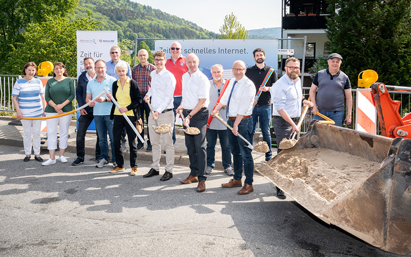 Spatenstich FTTB Ausbau Wilhelmsfeld